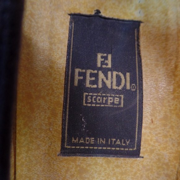 FENDI Made In Italy Black Suede Leather Pumps 4" Heels Sz 9 Timeless Classics - Picture 9 of 11